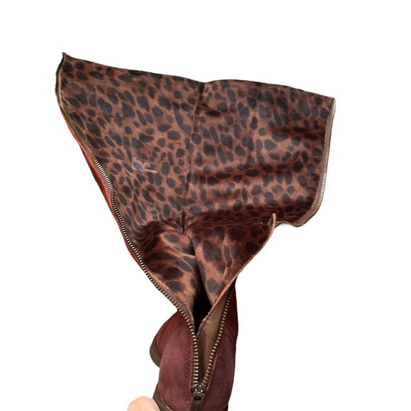 Born Suede Tall burgundy Boots size 7.5M - Picture 5 of 6